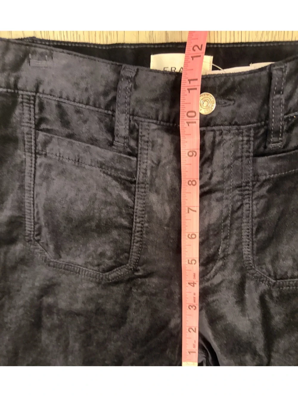 NWT Frame Le-Slim Palazzo Modernest Pocket Jean in Navy Velvet Size 26 - Picture 12 of 14